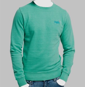Download $111 Superdry Men's Logo Sweater Pullover Crew Neck Fleece ...
