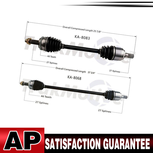 Surtrack CV Axle Shaft CV Joint Front for Kia Soul L4 2.0L Automatic