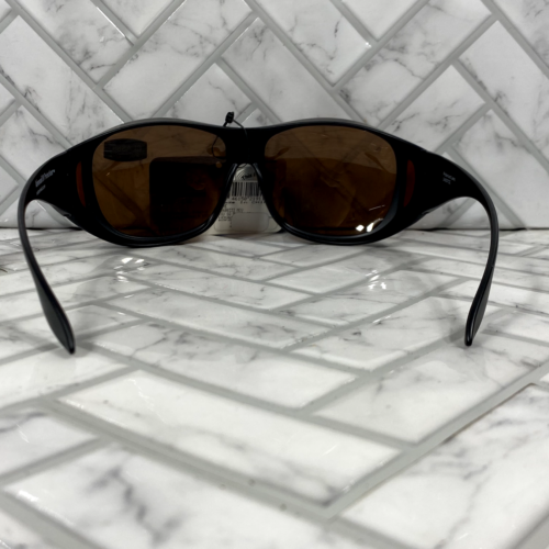NUEVO CON ETIQUETAS Protector Solar Se Ajusta Sobre Gafas de Sol 24207CE Negro Grande Clásico Polarizado - Imagen 4 de 9