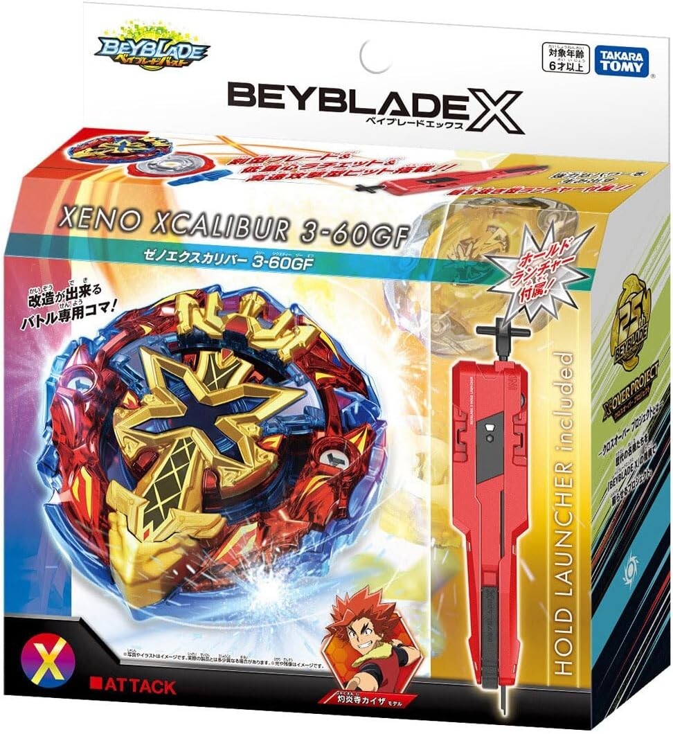 Takara Tomy Beyblade X BX-00 Starter Xeno Xcalibur 3-60GF JAPAN