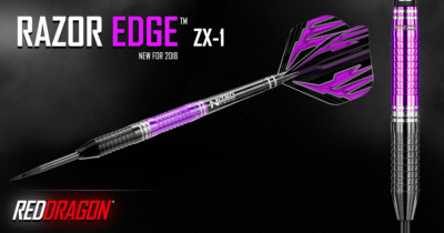 Fléchettes Red Dragon Razor Edge Black 20g-28g Steeltip Ou Softip - Tungstène Avec Vols Et Tiges