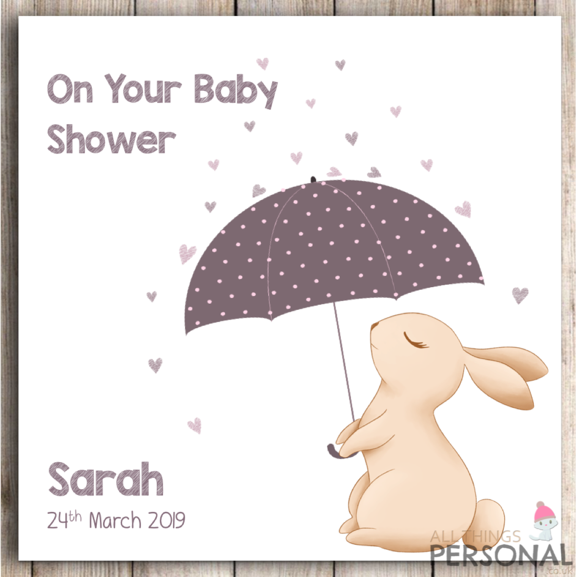 Personalised Baby Shower Card Friend Sister Colleague Daughter Mummy To Be Card