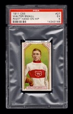 PSA 5  WALTER SMAILL 1911 C55 Hockey Card #27 CENTERED (With RIGHT HAND on HIP) 