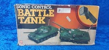 SONIC CONTROL BATTLE TANK VINTAGE RC HONG KONG CARROARMATO A BATTERIE  8235 RC12