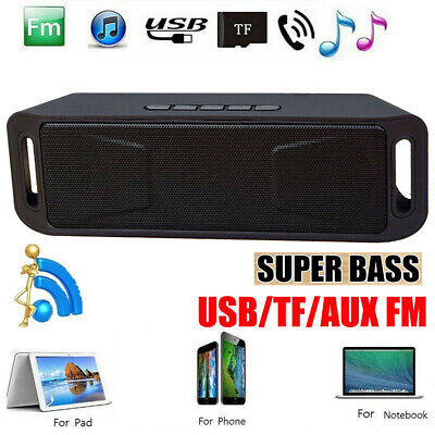 Super Bass Portable Outdoor Wireless USB/TF/AUX/ FM Radio Bluetooth Speaker US