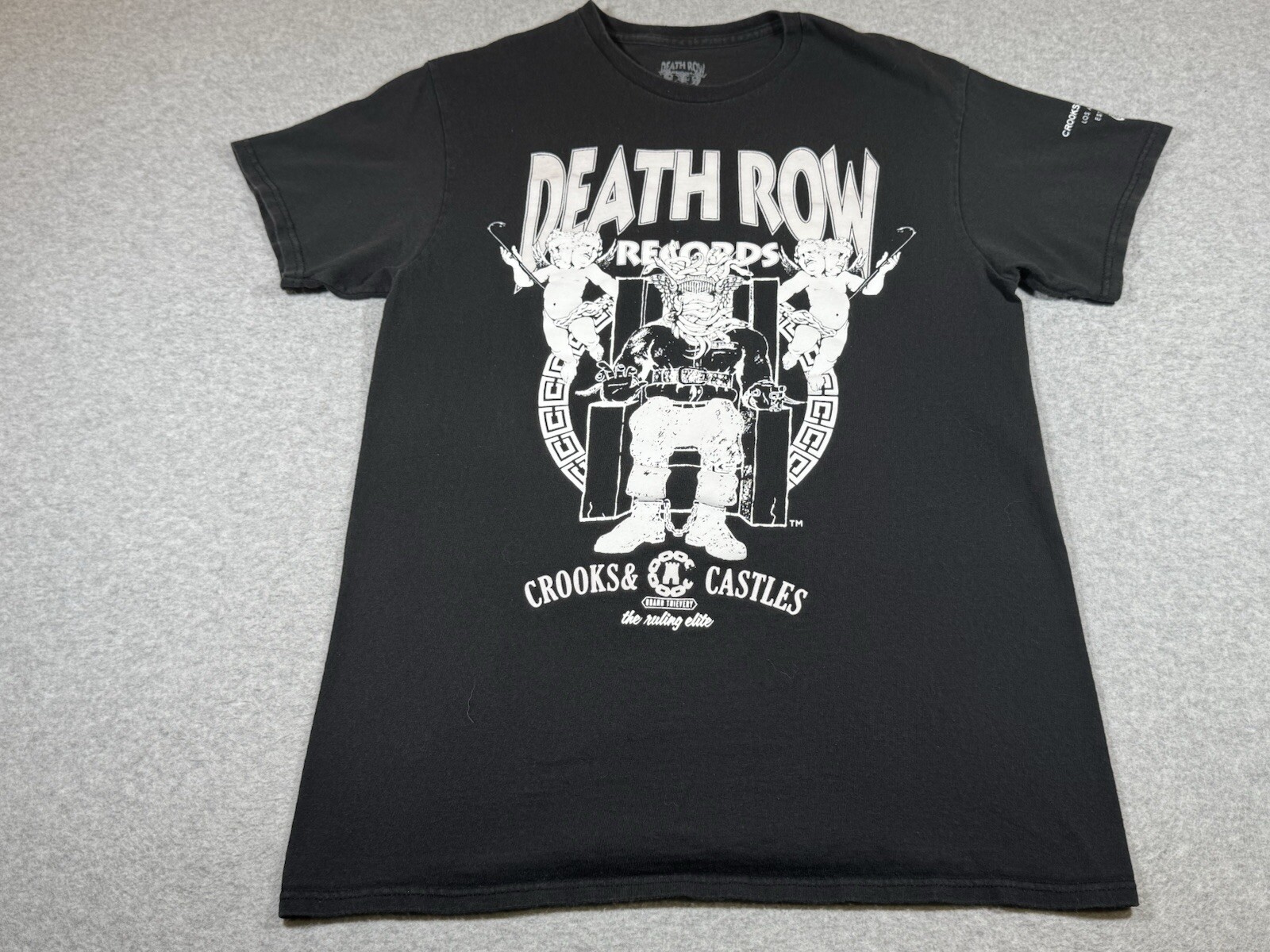 FILA Camicia Death Row Records adulto media nera etichetta discografica rap hip hop musica uomo