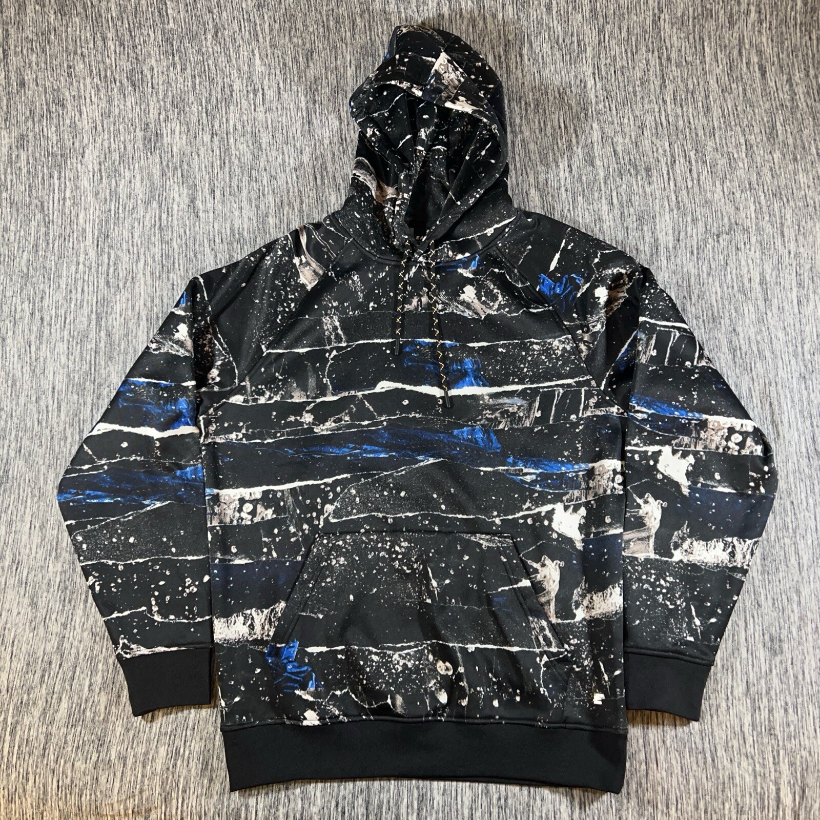 Eastbay Water Resistant Hoodie Size Large Reflective Pocketed 100% Polyester