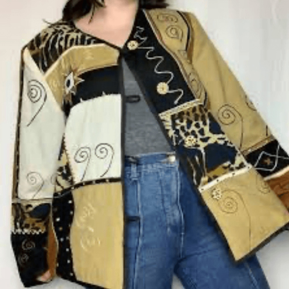 Indigo Moon Vintage Patchwork Jacket - image 1