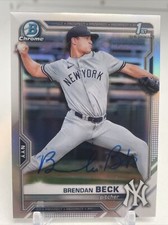 2021 Bowman Draft Chrome Brendan Beck 1st Bowman Refractor #BDC-118 Signed