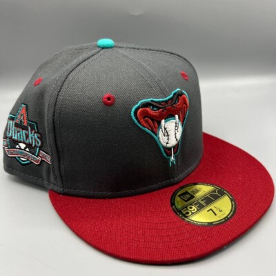 Arizona Diamondbacks Hat Men 7 1/4 Black Red 59Fifty New Era
