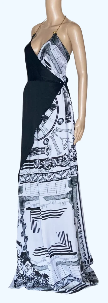 Maxi abito S E 2015 L #31 Versace VERSUS + Anthony Vaccarello stampa iconica 42 6