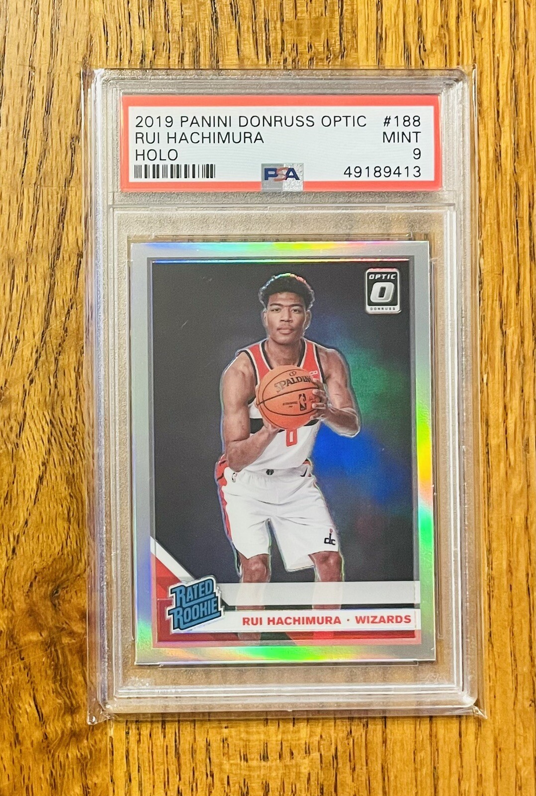 2019 Donruss Optic Rui Hachimura Rated Rookie Holo PSA 9 #188 Wizards RC