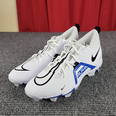 Nike Alpha Menace 3 Shark Football Cleat White Blue Men display picture 1