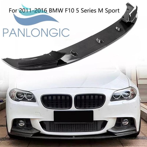 Front Bumper Splitter Lip Kit For BMW F10 M Sport 2011–2016 – Carbon Fiber Style ABS