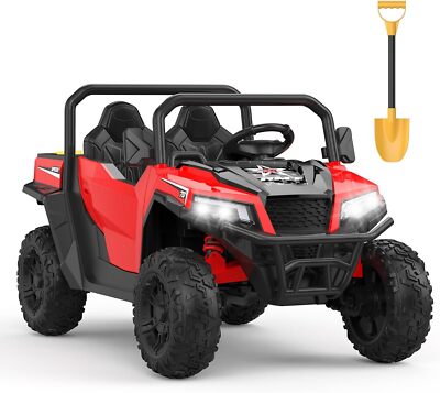 24V Ride On Dump Truck, Ride On Tractors Car W/Electric Dump Bed & Extra Shovel