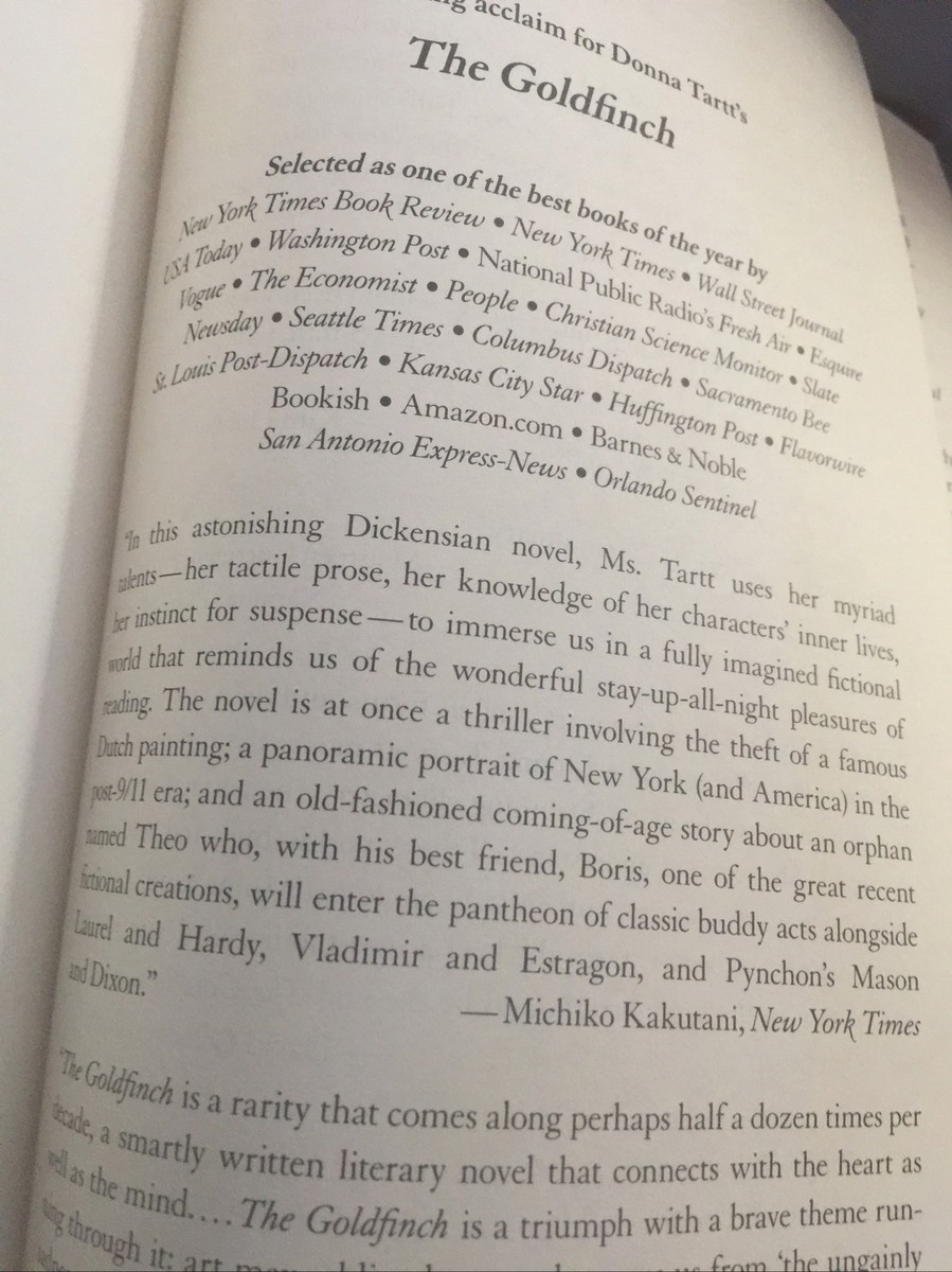 The Goldfinch by Donna Tartt Paperback 2014 NEW 9780349139630|