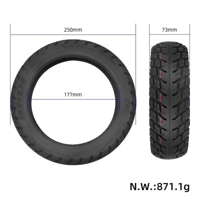 Cushioned Ride with 10 5x2 75 Offroad Tubeless Tires for Electric Scooters