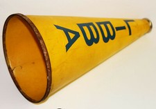 Vintage 1950s School "Libba" Cheerleader Yell Leader Megaphone Horn Yellow Blue