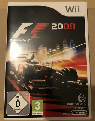 F1 Formula 1 One 2009 Game & Racing Wheel Box Set - Nintendo Wii