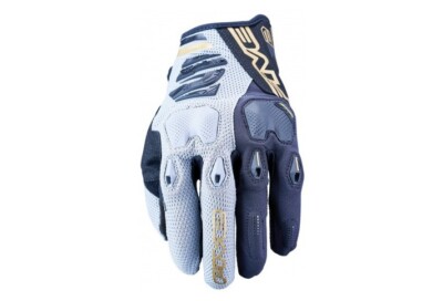 FIVE E2 Enduro Black/Grey/Gold Motorcycle Gloves GFEND2284 Size Medium