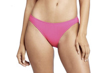 Xhilaration Size XL Pink Bikini Cheeky Bottom Ribbed Juniors Swim XL 12-14 