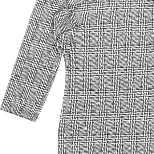 Primark Womens Grey Plaid Polyester Blend Pencil Dress Size 10 - Picture 9 of 12