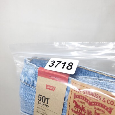 Jean Levi’s 501 Bleu Clair - Taille 28x38 (XS) - Occasion Bon état - Coupe Droite