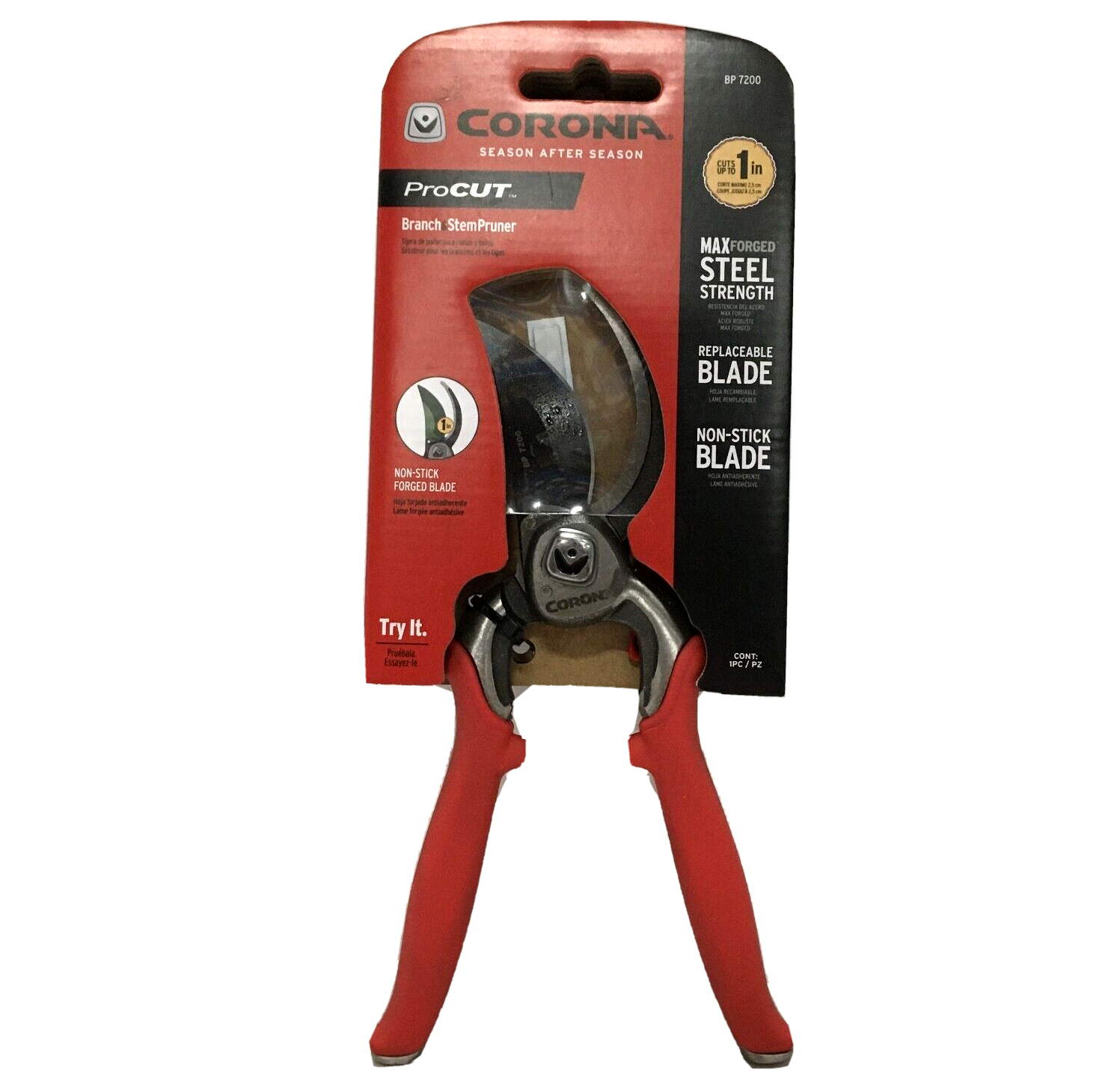 Corona Pro Cut Branch Stem Pruner BP7200, Max Forged Handle, 1