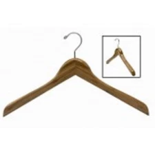 Only Hangers Dark Bamboo Deluxe Contoured Coat Hanger (pack of 3)