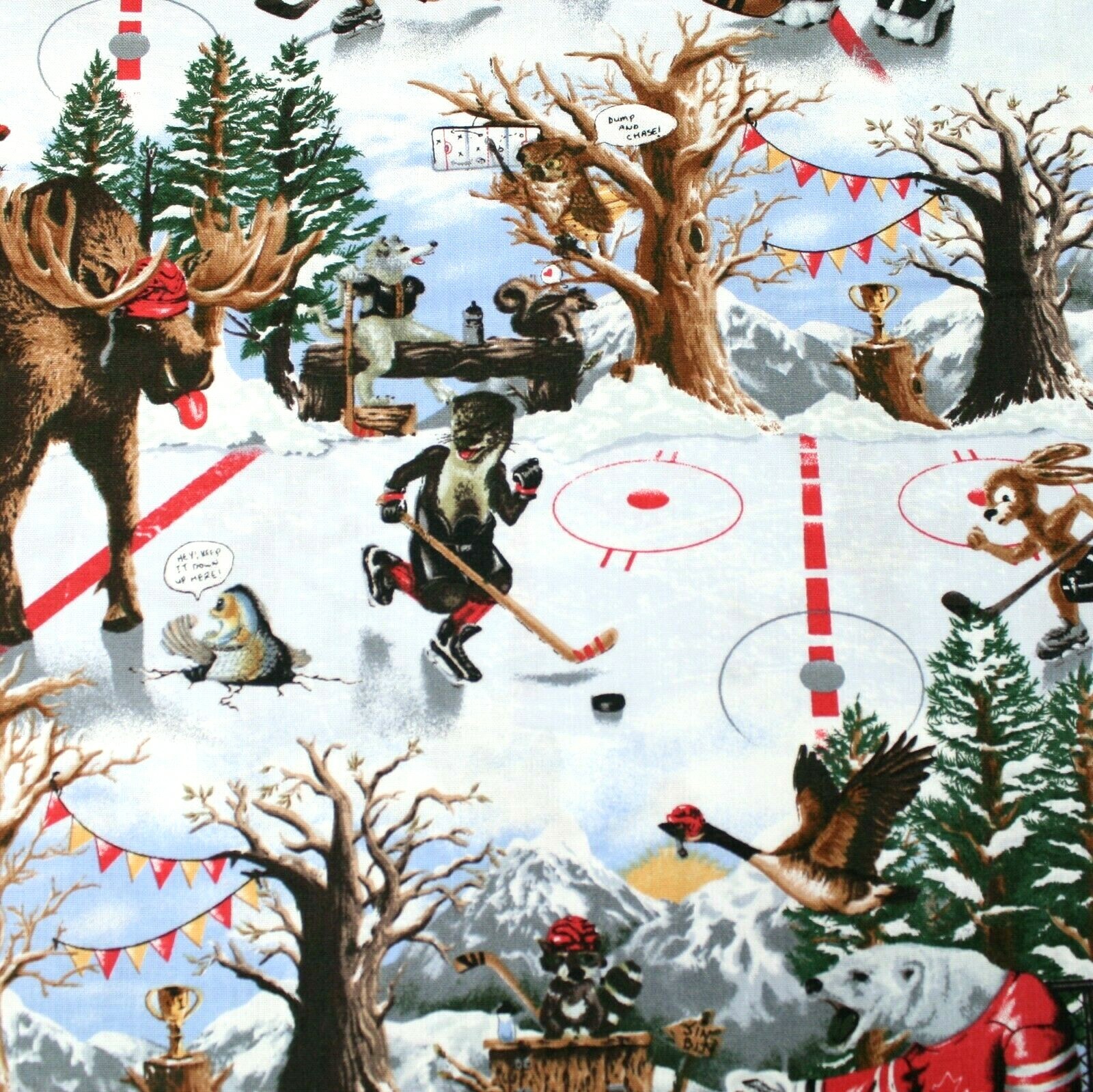 Canadian Hockey for Gordon Fabrics 100 Cotton Craft Quilting Fabric eBay