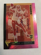 Trevor Lawrence 2021 Panini Chronicles Pink Flux Rookie Football Card #232