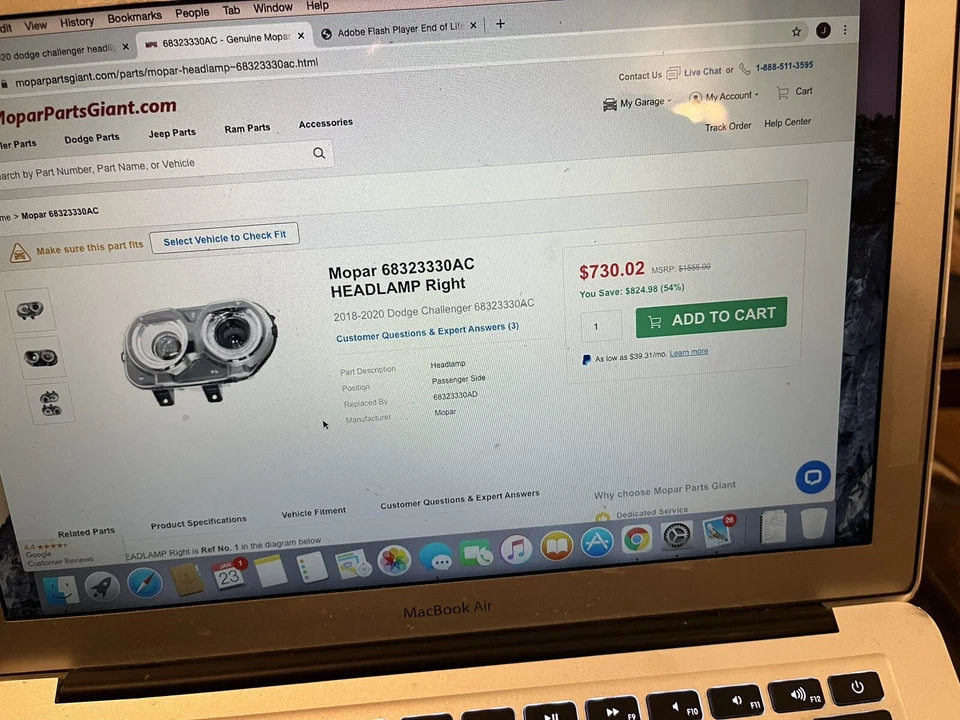 Faro para Dodge Challenger lado derecho Foto 3 de 3