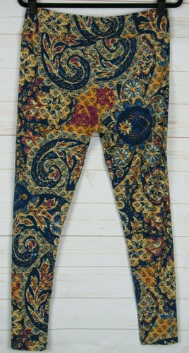 LuLaRoe Women's Leggings Blue & Yellow Size TC New - Picture 3 of 3