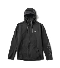 Roark Run Amok El Morro Fleece Hoodie, Long Sleeve, Zip Up Jacket Men, Black, XL