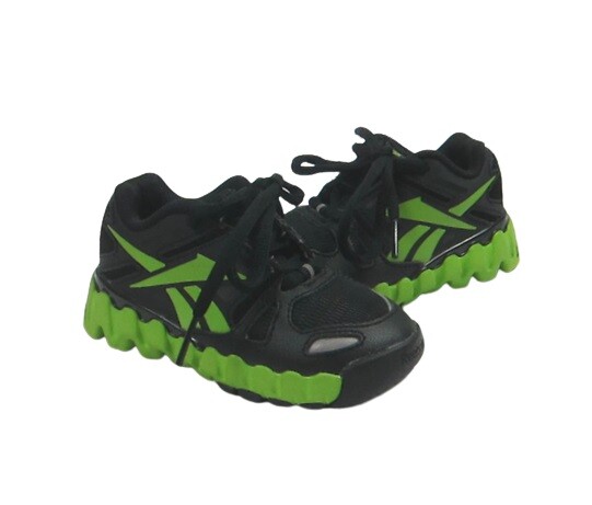 reebok green black shoes