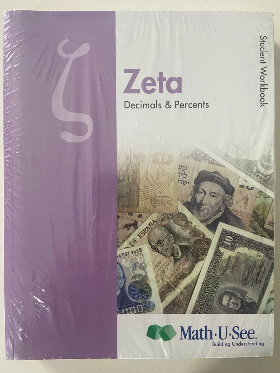 Zeta Decimals Percents Student Workbook AND Tests Book Set