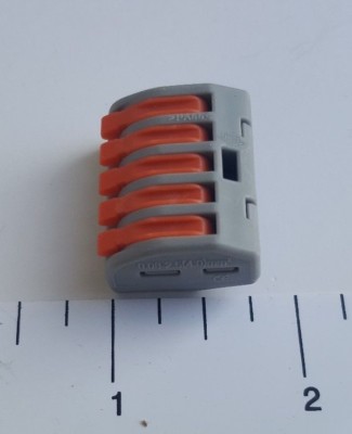 10 Pack XFITTING 222 Reusable Terminal Block Lever Home Wire Connector - 5 Way 