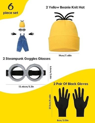 6 pcs Halloween Costume Accessories Adult Goggles Gloves Funny Costume Cosplay - Picture 14 of 24