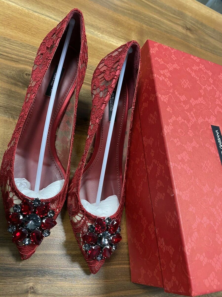Dolce & Gabbana Iconic Embellished Lace Rainbow Pumps Shoes Dolce & Gabbana Iconic Embellished Lace Rainbow Pumps Shoes
