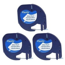 3 PK Compatible DYMO LetraTag Refill 59422 LT-100 LT-100T Label Tape 91201
