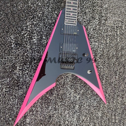 black and pink guitar