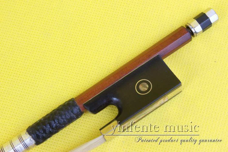 01 ONE 4/4 Violin Bow brazil wood Ebony frog Straight Natural Bow Hair Advance - Image 3 of 4