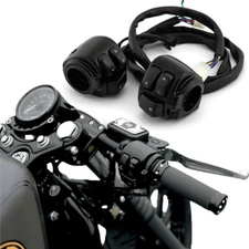 1" Turn Signal Handlebar Control Switches Waterproof For Harley Softail V-Rod