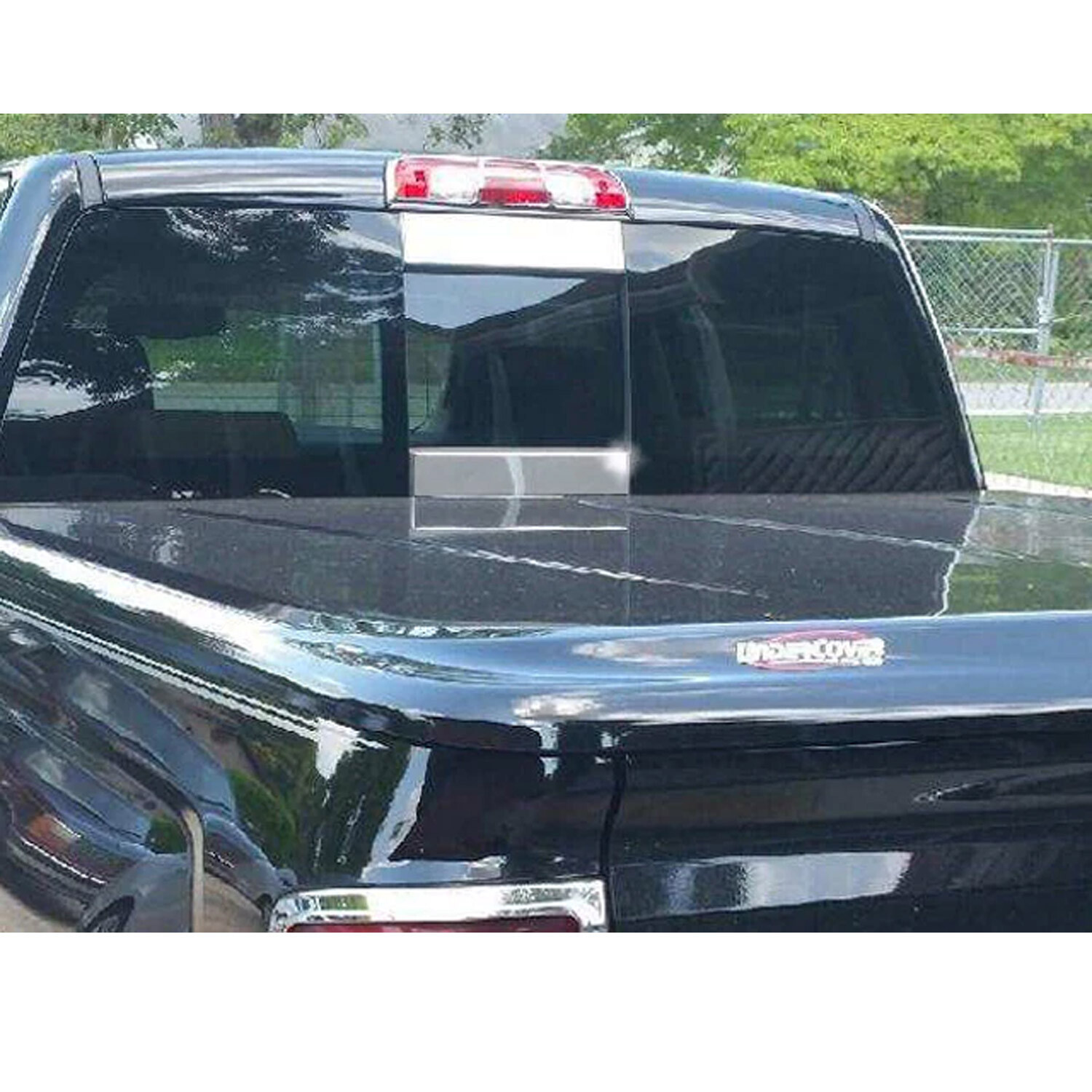 Stainless Steel Rear Window Set 2 Pcs for 2014-2018 GMC Sierra