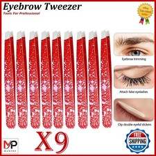 Professional Slanted Eyebrow Tweezers   Stainless Steel Hair Plucking Tool