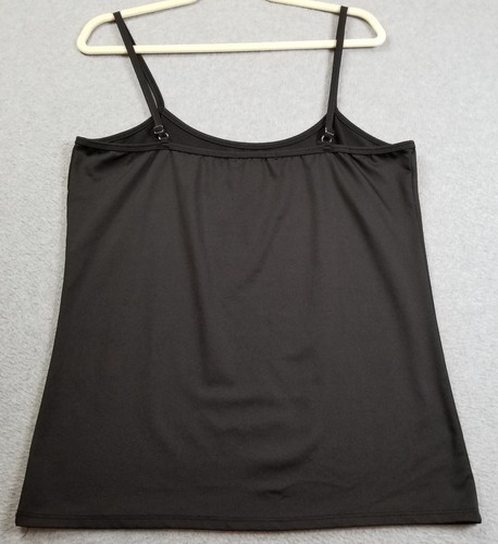 CDP&CO. Cami Tank Top Women Extra Large XL Black Sleeveless Scoop Jersey Stretch - Picture 3 of 9