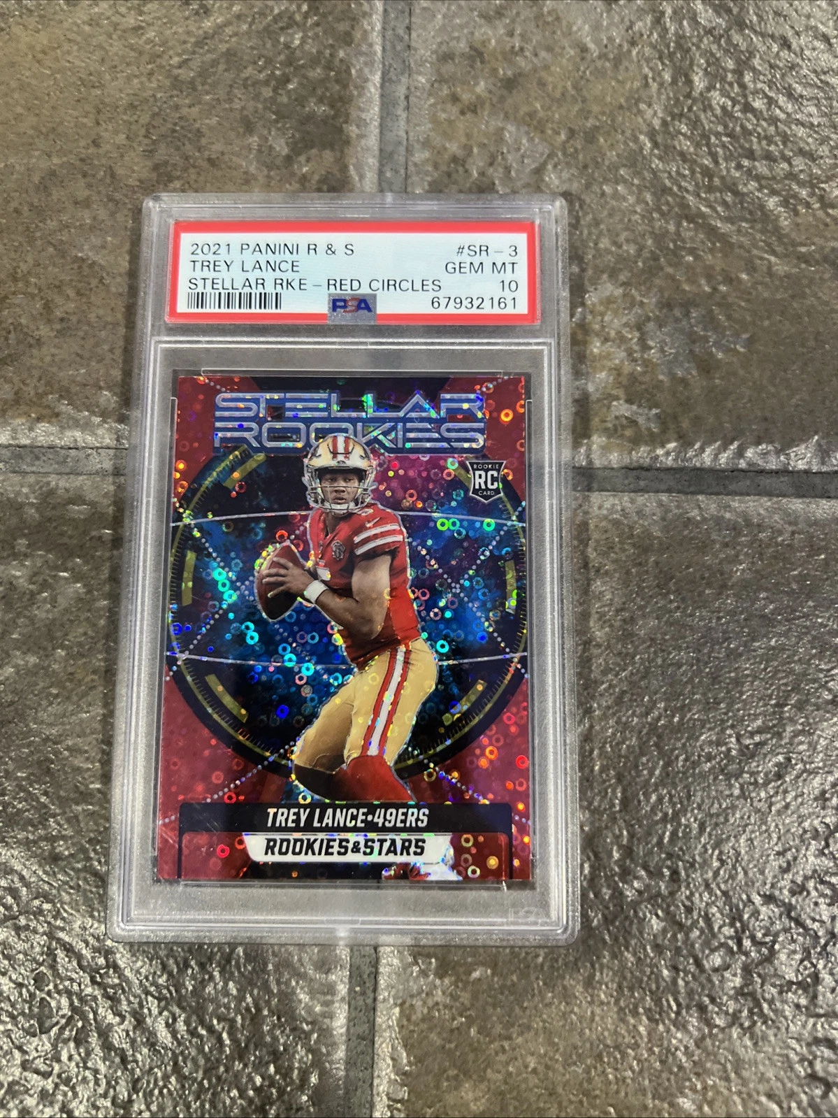 Trey Lance Panini Rookies & Stars Stellar Rookies #SR3 Red Circles