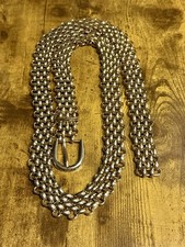 Elegant Gold Tone Metal Mesh Chain Woven Retro Boho Shimmer Belt S-L