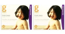 2 Boxes of GDiapers Cloth Diaper Liners, 105 Count/Box, Total of 210 Liners
