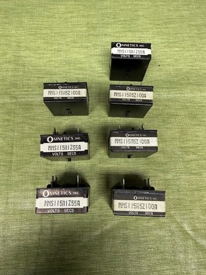 Lot of 7 Omnetics MMS Time Delay Modules   115V   55s & 100s   Untested, As-Is